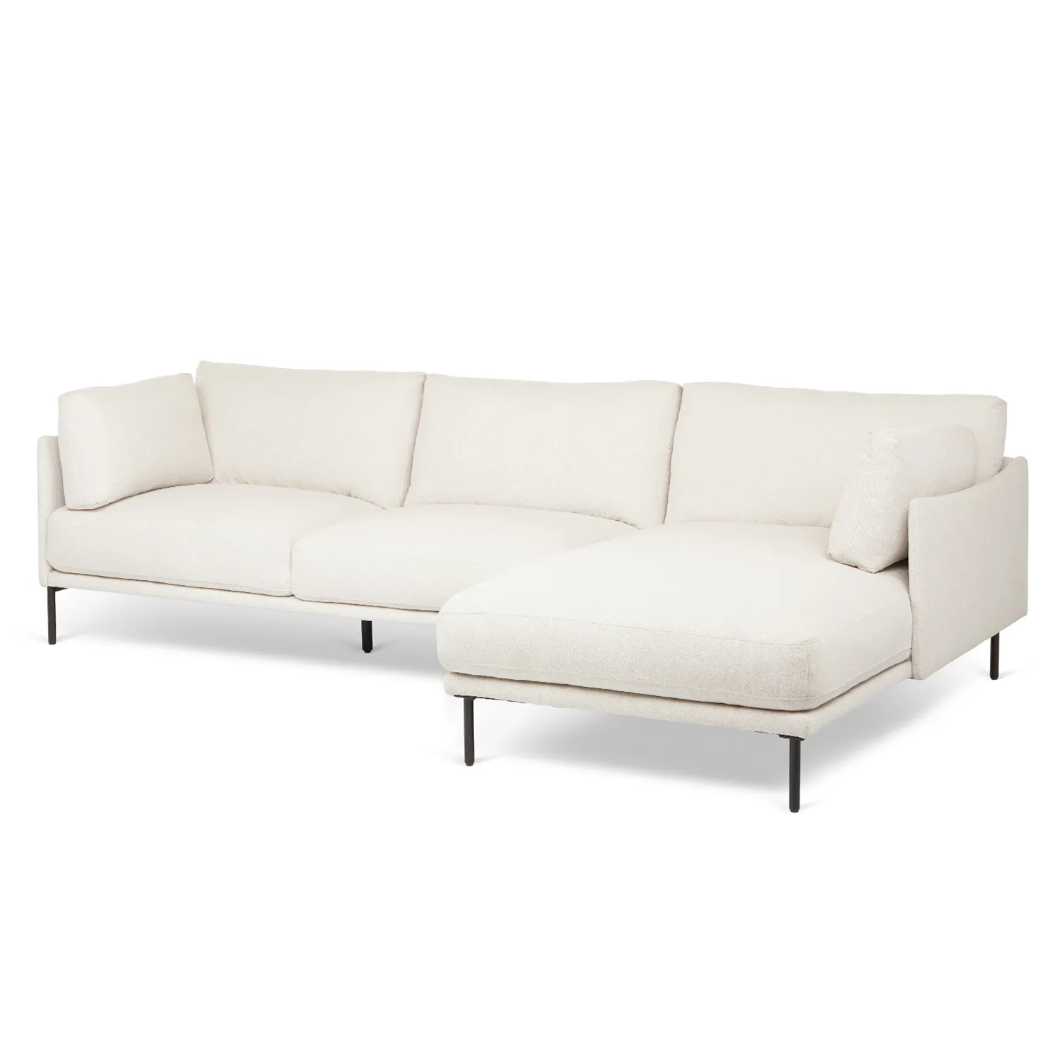 Olsen 110_ Right Sectional - Ratine Ivory - Image 2