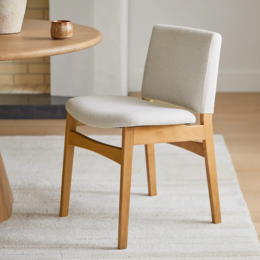 Nosh Dining Chair - Oak and Ratine Ivory - Image 2