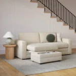 Riley 84_ Reversible Storage Sectional - Ivory Wool Bouclé