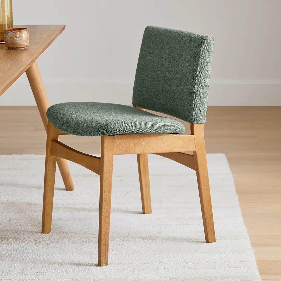 Nosh Dining Chair - Oak and Ratine Green - Image 3