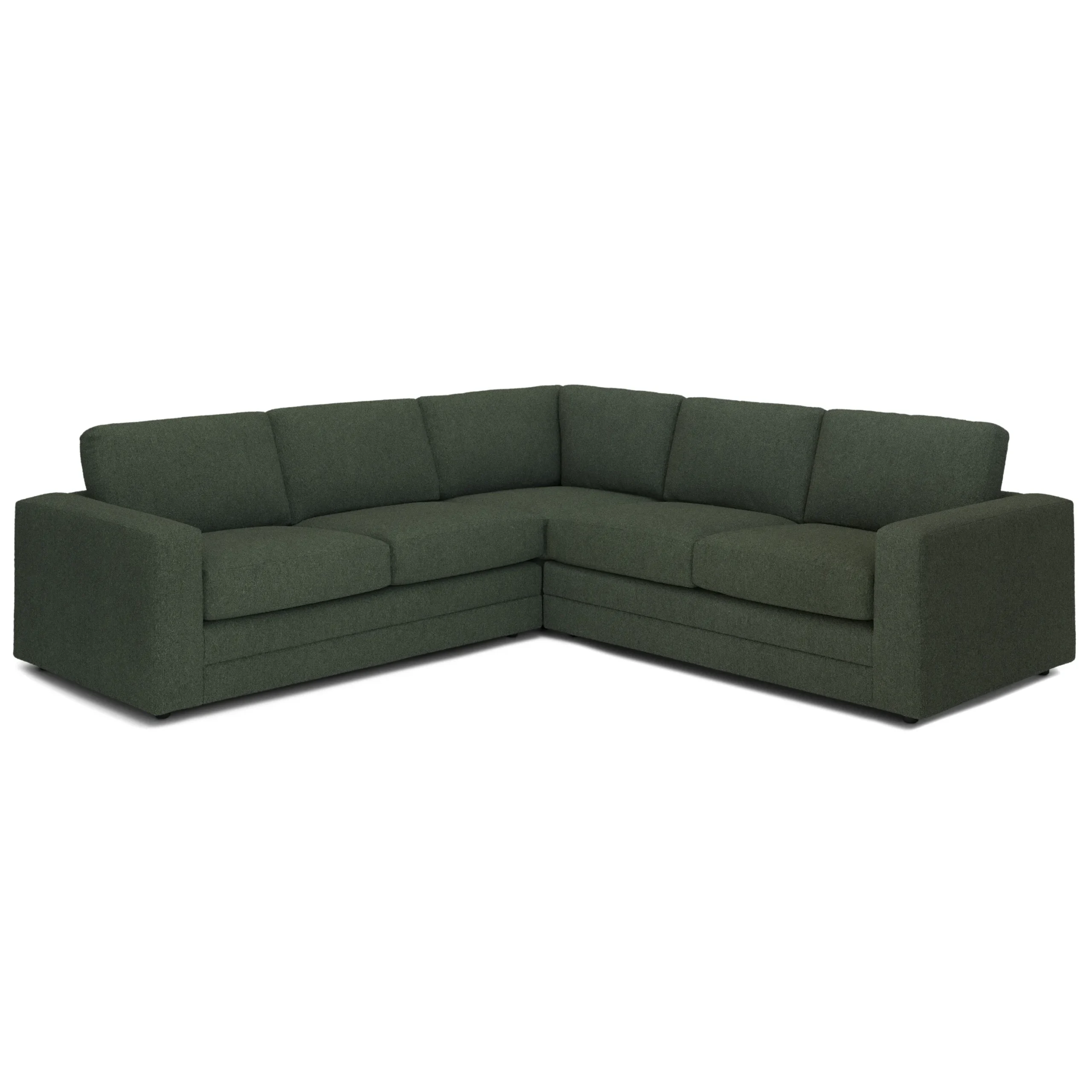 Riley 104_ Corner Sectional - Green Wool Bouclé - Image 2