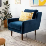 Matrix 30.5_ Velvet Lounge Chair - Cascadia Blue
