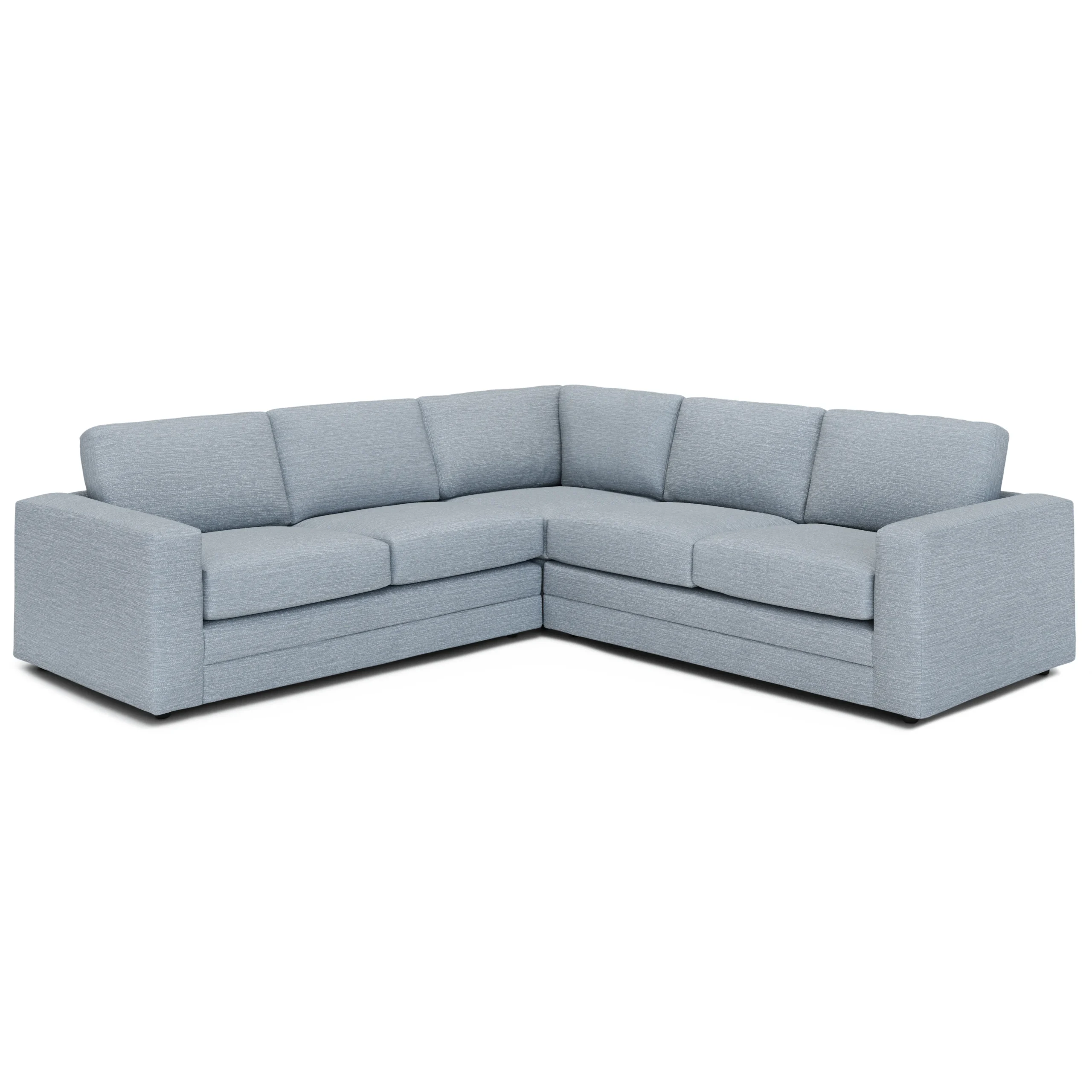 Riley 104_ Corner Sectional - Silver Light Blue - Image 2
