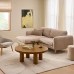 Sanders 85.5_ Reversible Sectional - Sandstone Wool Bouclé