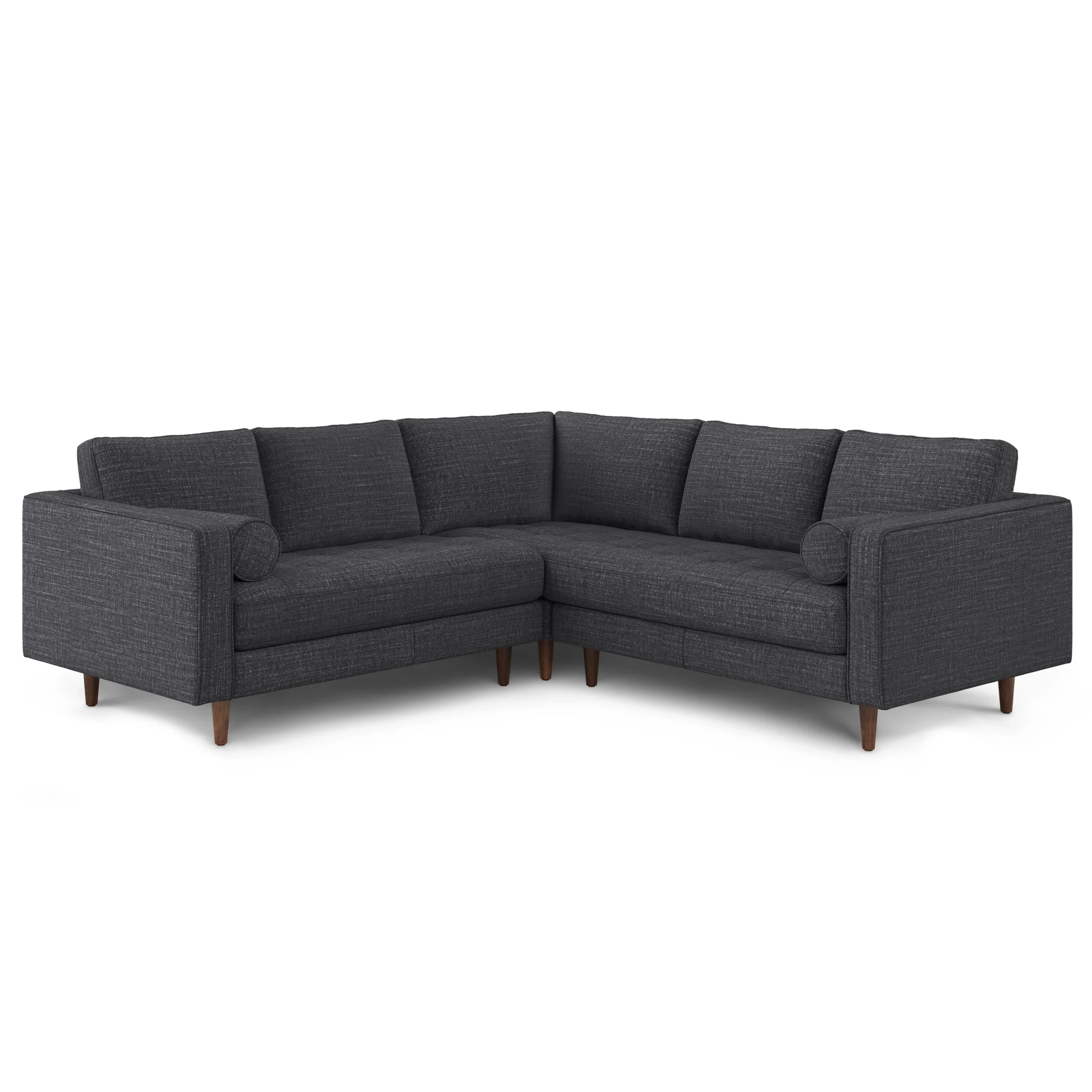 Sven 91_ Tufted Corner Sectional - Napa Charcoal - Image 2