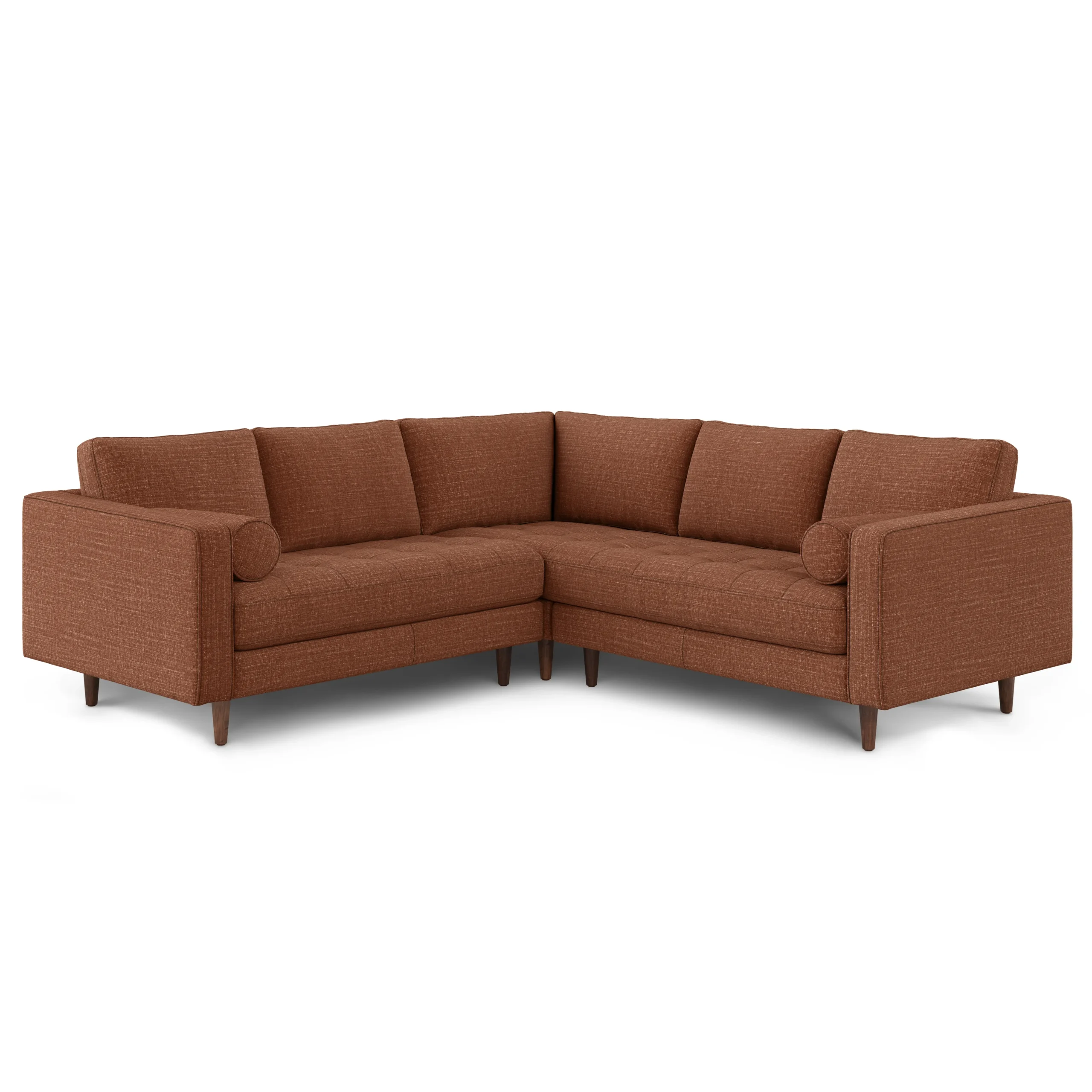 Sven 91_ Tufted Corner Sectional - Napa Rust - Image 2