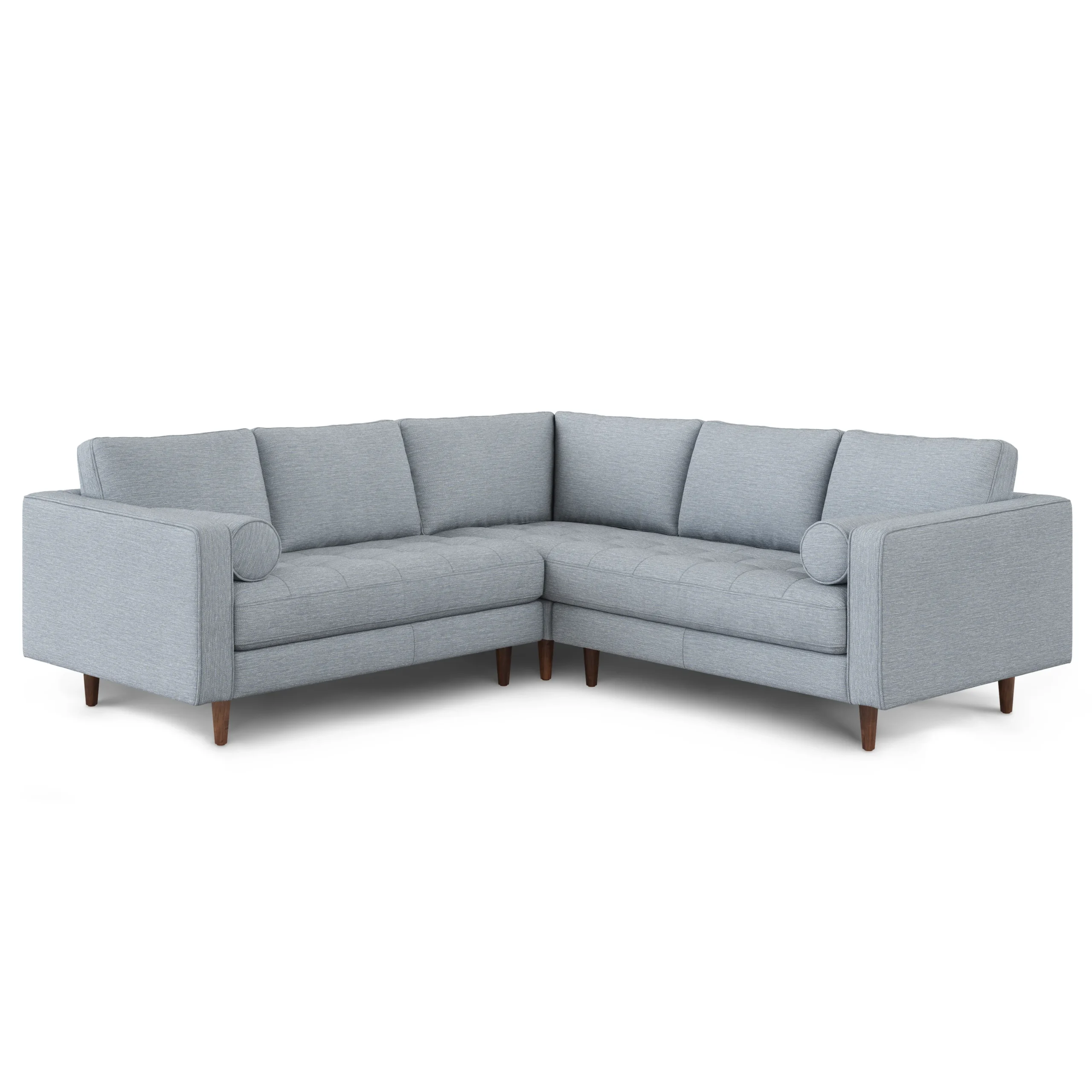 Sven 91_ Tufted Corner Sectional - Silver Light Blue - Image 2