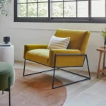 Regis 33_ Velvet Lounge Chair - Yarrow Gold