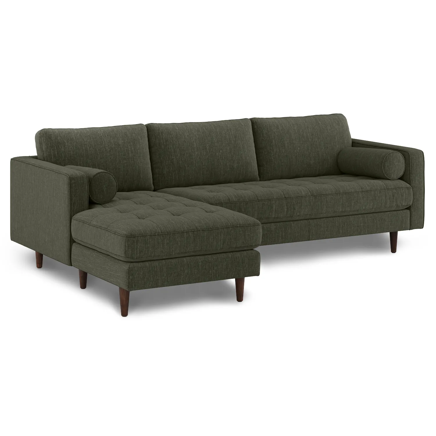 Sven 100_ Tufted Left Sectional - Fir Green - Image 2
