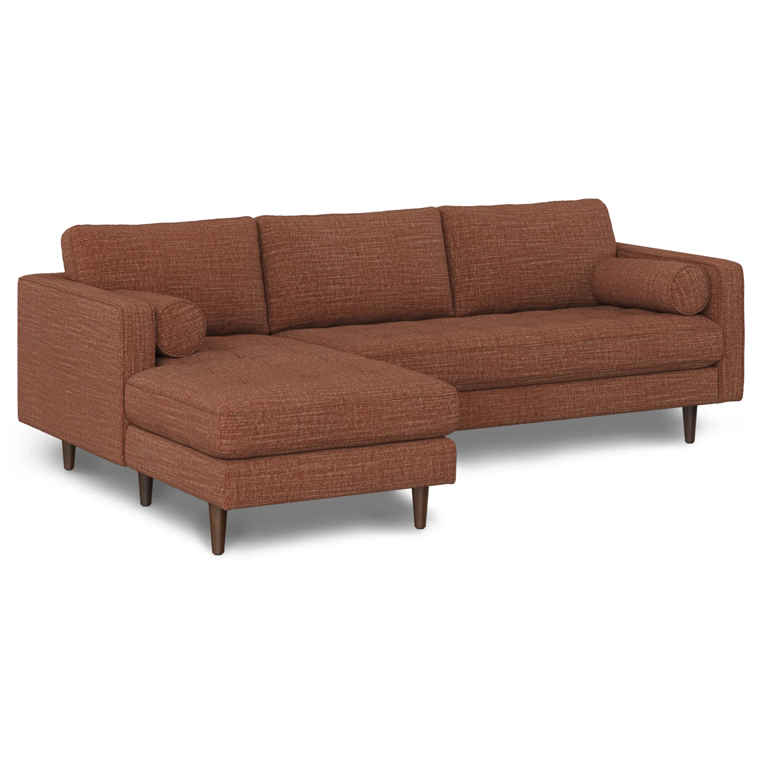 Sven 100_ Tufted Left Sectional - Napa Rust - Image 2