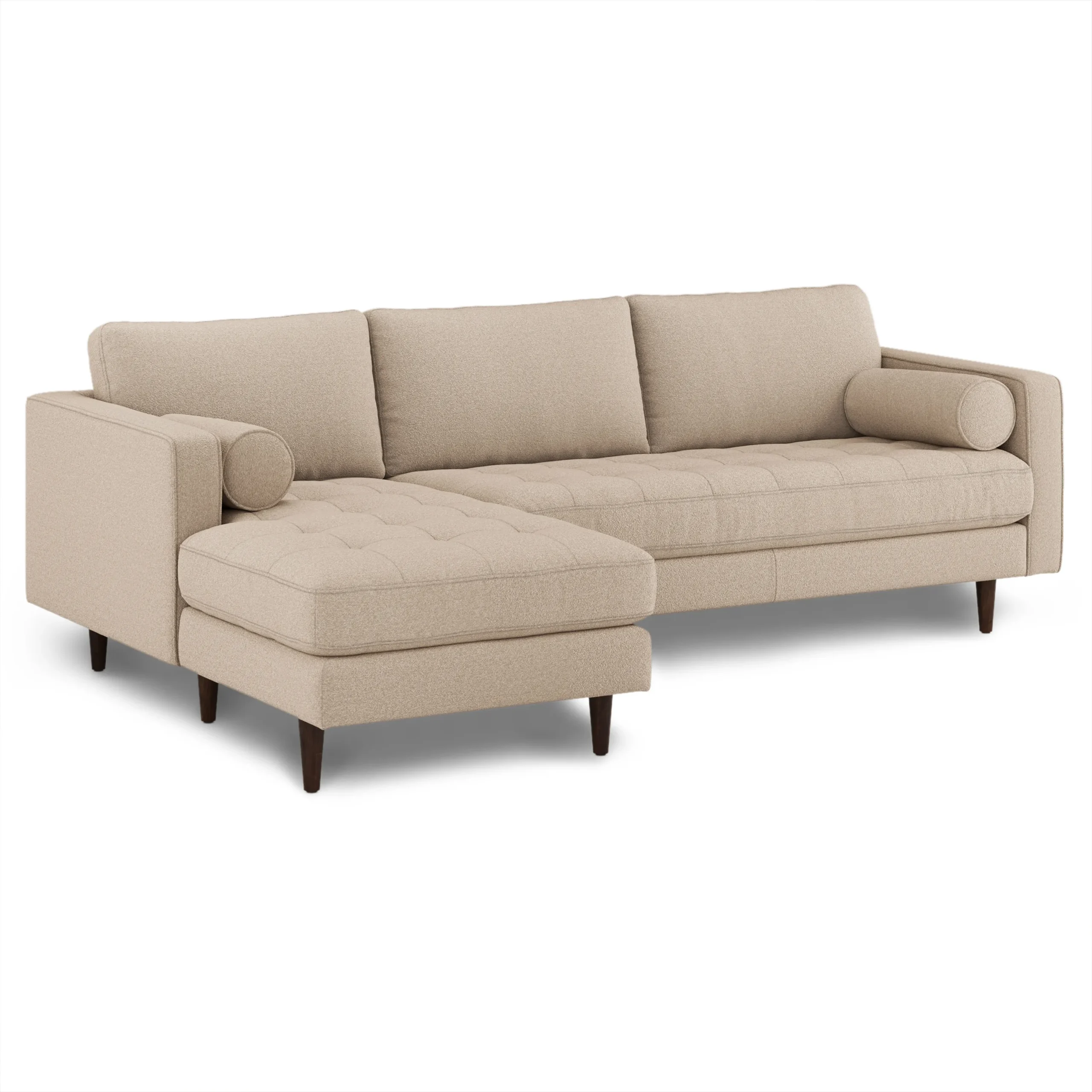Sven 100_ Tufted Left Sectional - Ratine Buff - Image 2