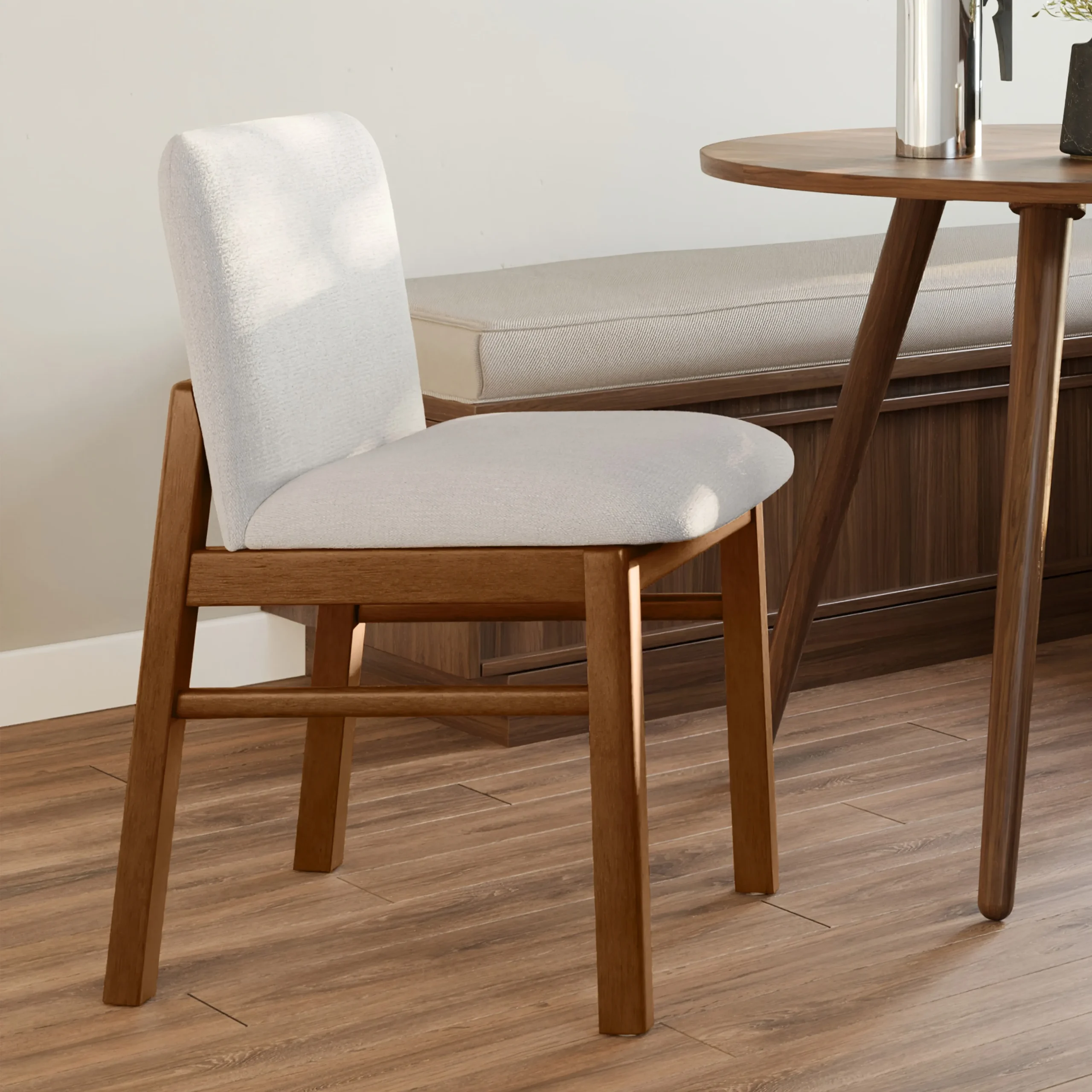 Mikkel Dining Chair - Walnut and Santolina Gray - Image 2