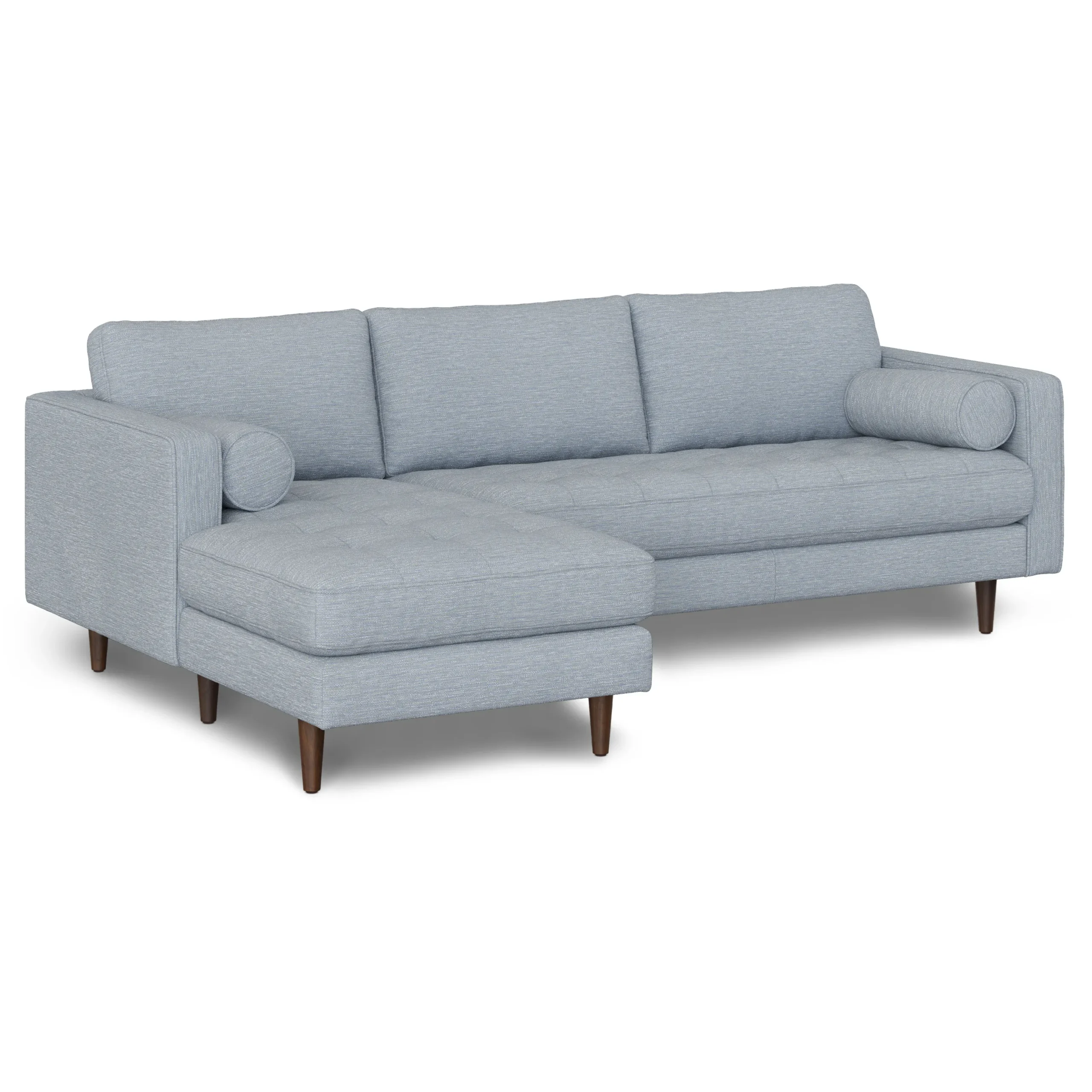Sven 100_ Tufted Left Sectional - Silver Light Blue - Image 2