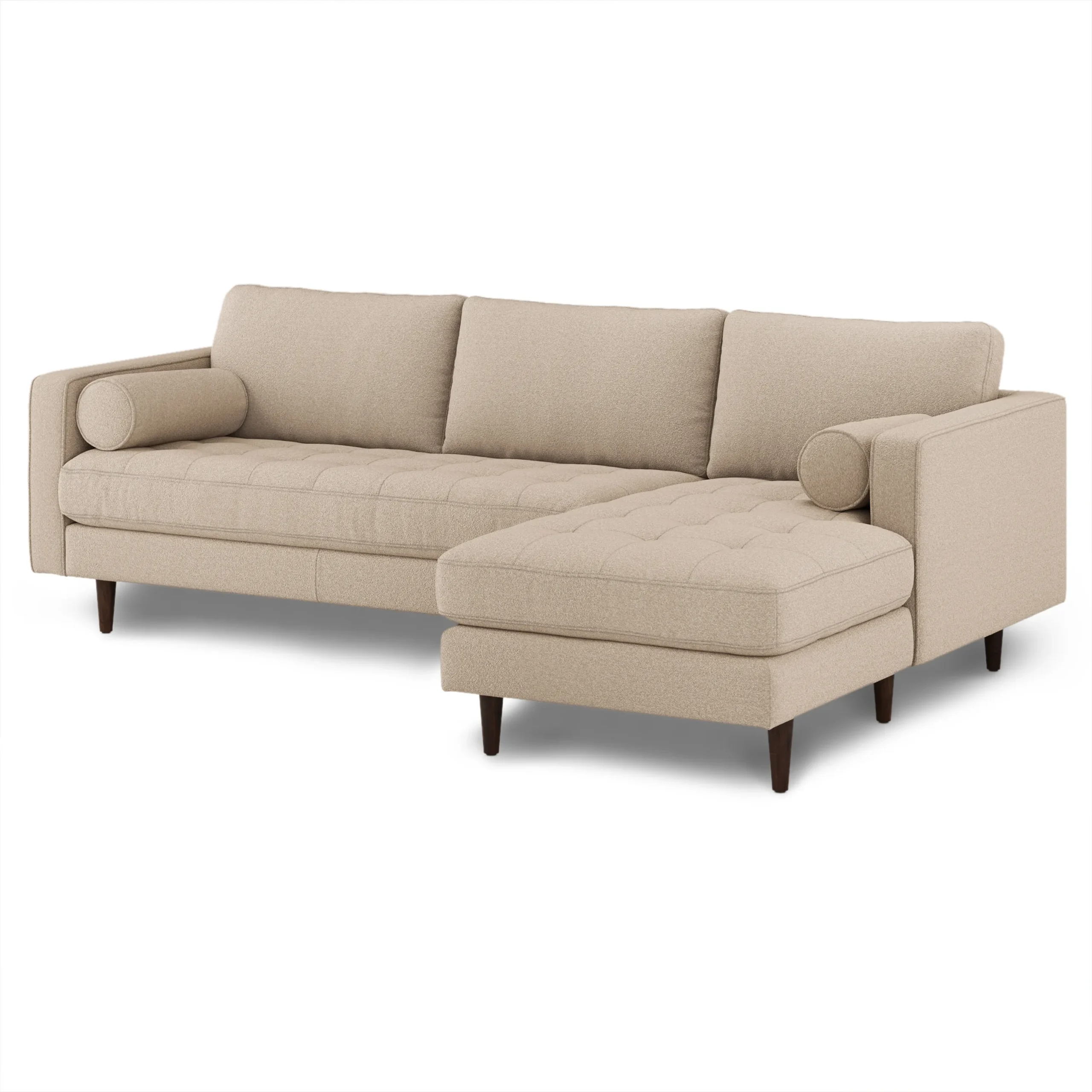 Sven 100_ Tufted Right Sectional - Ratine Buff - Image 2