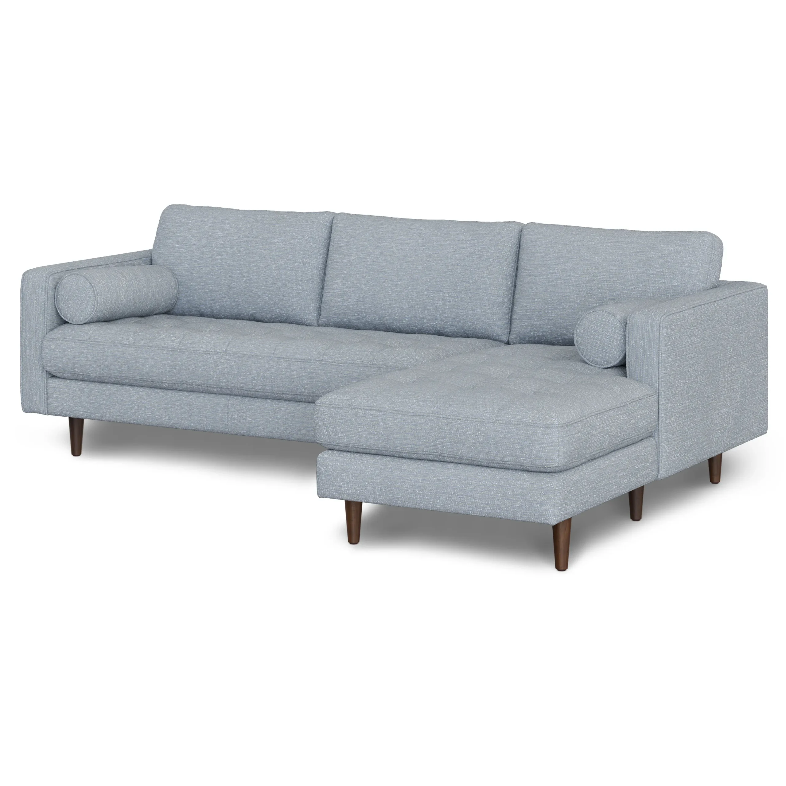 Sven 100_ Tufted Right Sectional - Silver Light Blue - Image 2