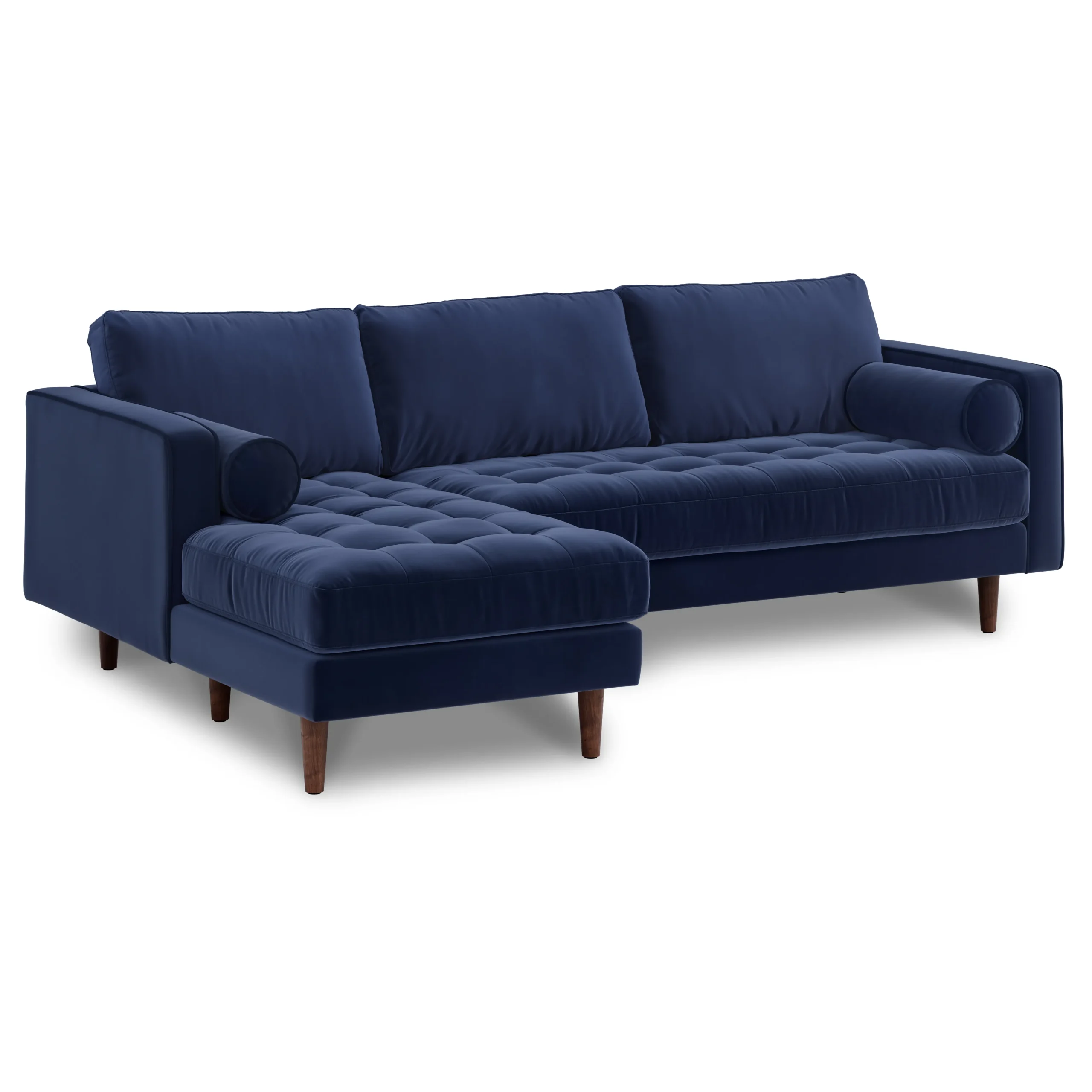 Sven 100_ Tufted Velvet Left Sectional - Plush Cascadia Blue - Image 2