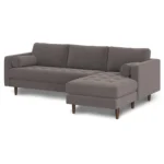 Sven 100_ Tufted Velvet Right Sectional - Hale Warm Gray