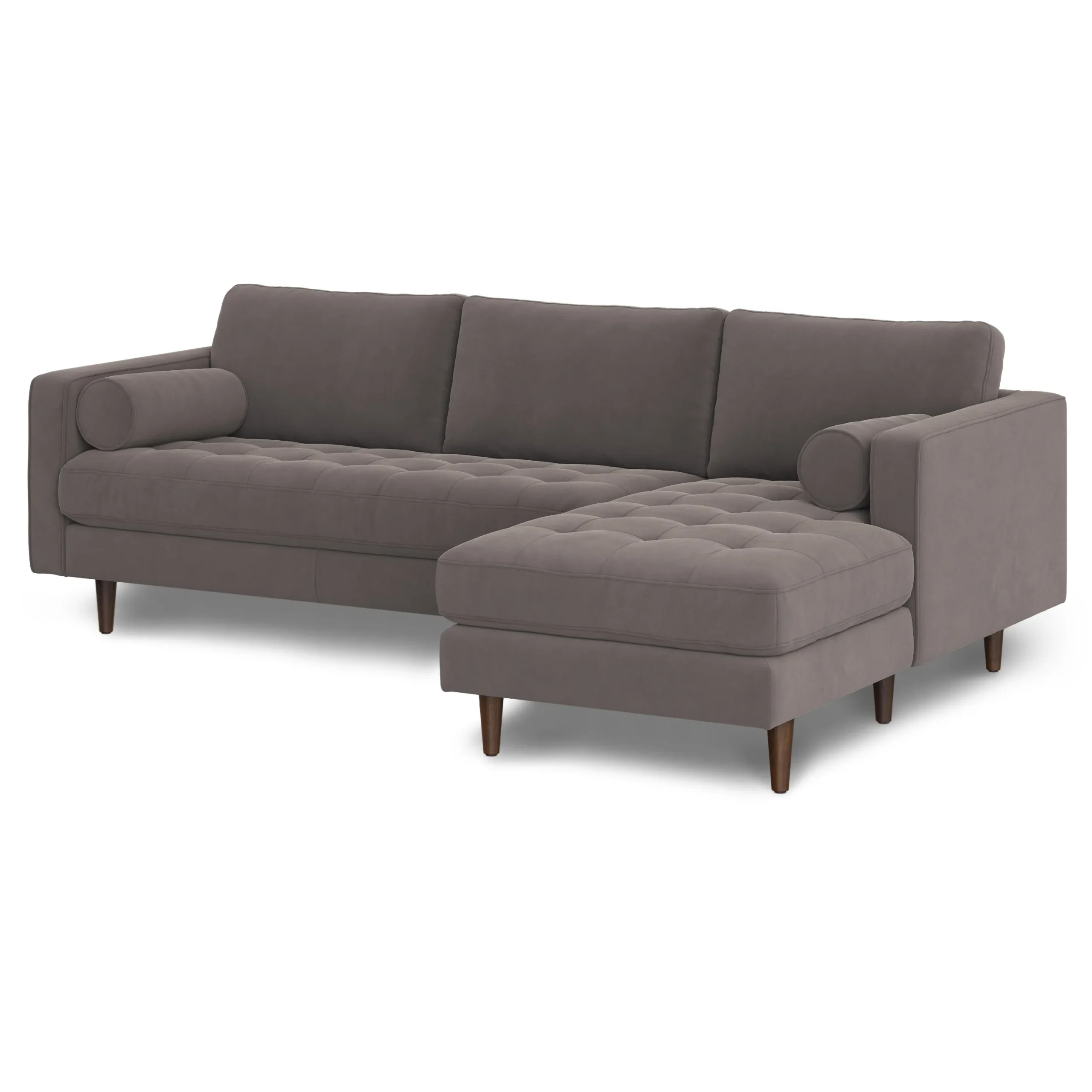 Sven 100_ Tufted Velvet Right Sectional - Hale Warm Gray - Image 2