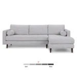 Sven 100_ Tufted Right Sectional - Stone Gray