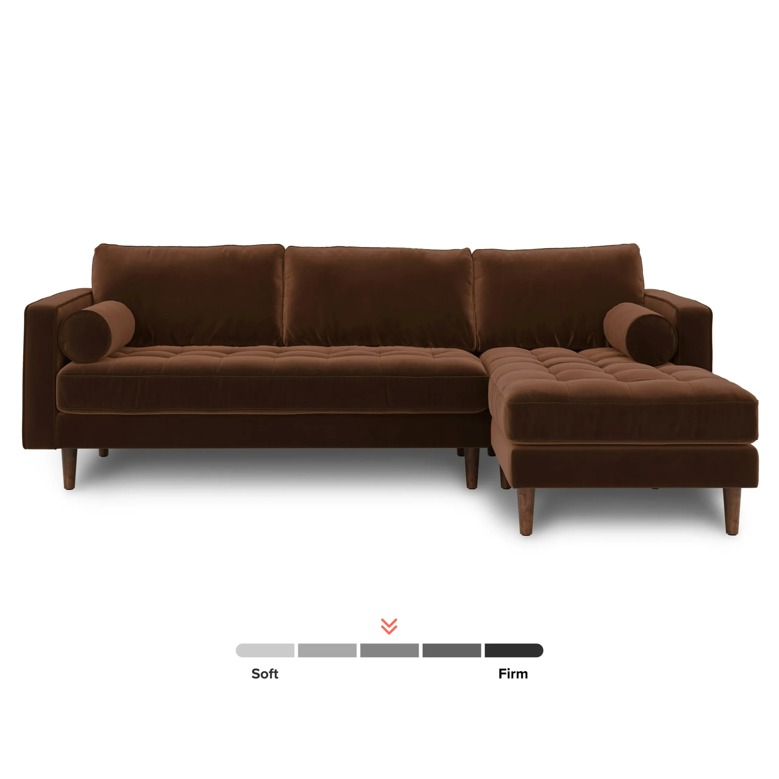 Sven 100_ Tufted Velvet Right Sectional - Plush Pacific Brown - Image 3