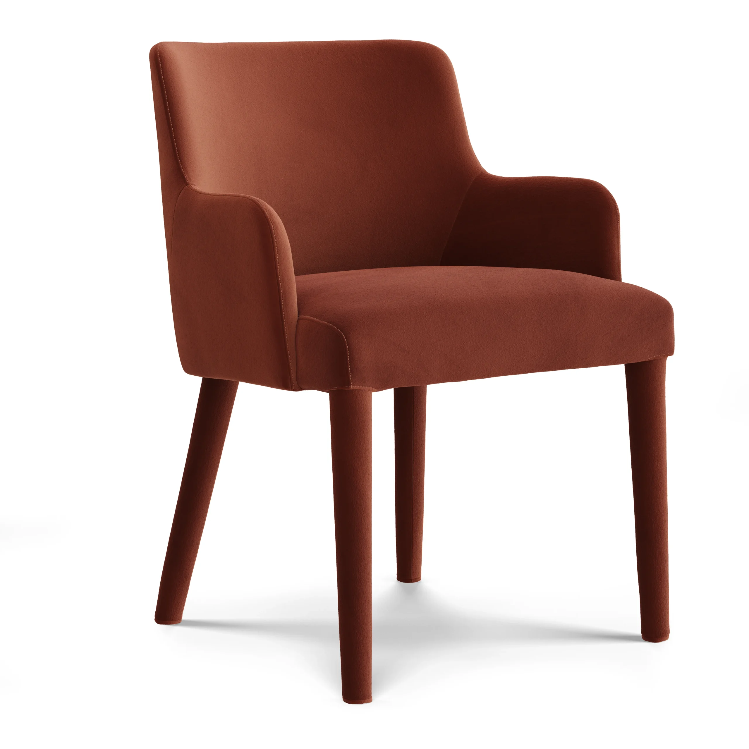 Harris Velvet Dining Armchair - Hale Rust - Image 3