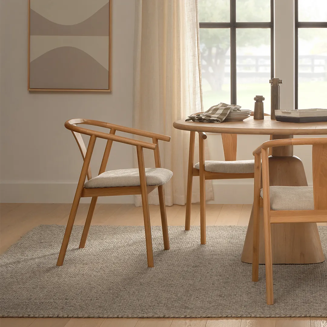 Fonra Dining Chair - Oak and Santolina Gray - Image 3