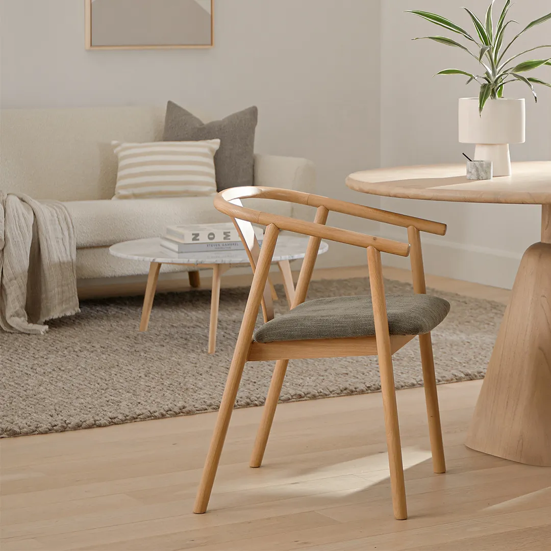 Fonra Dining Chair - Oak and Algonquin Green - Image 3