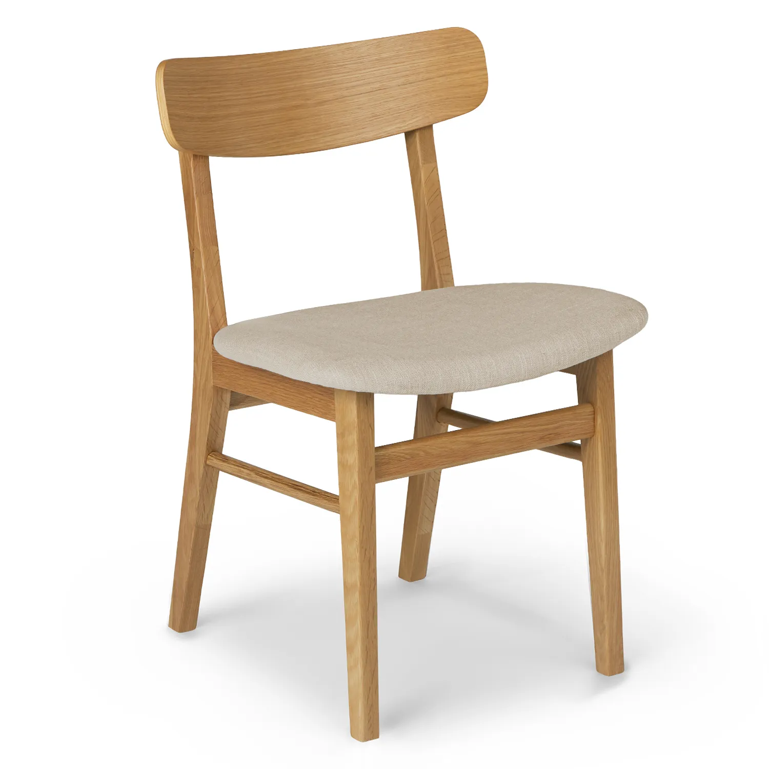 Ecole Dining Chair - Oak and Welsh Taupe - Image 3