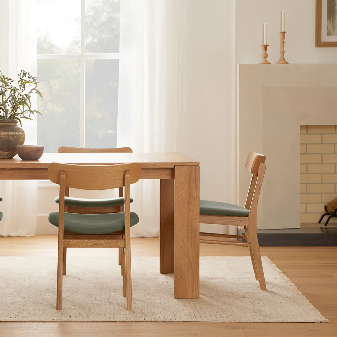 Ecole Dining Chair - Oak and Welsh Green - Image 3