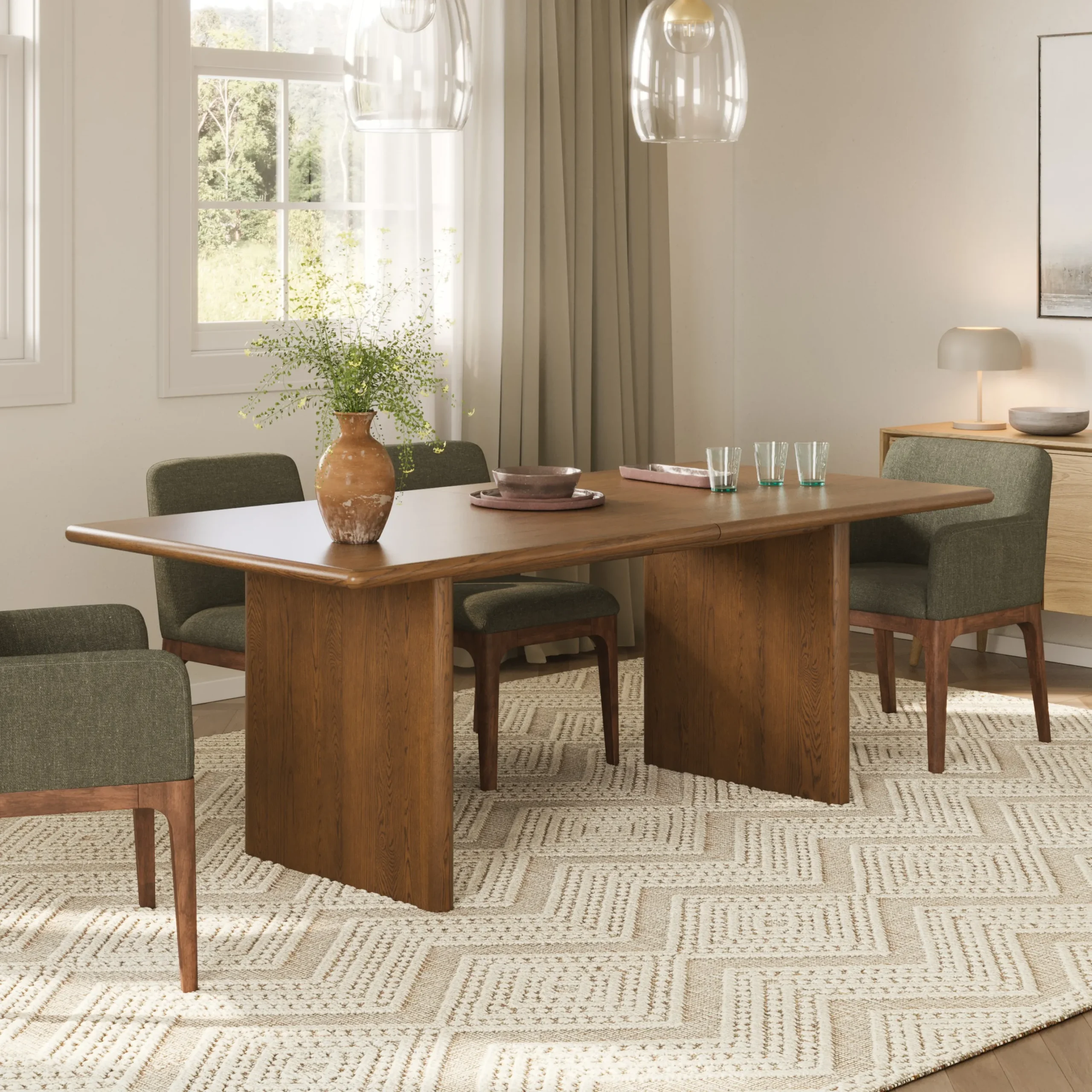 Torme 82.75_ - 104.25_ Extendable Dining Table - Smoked Oak - Image 4