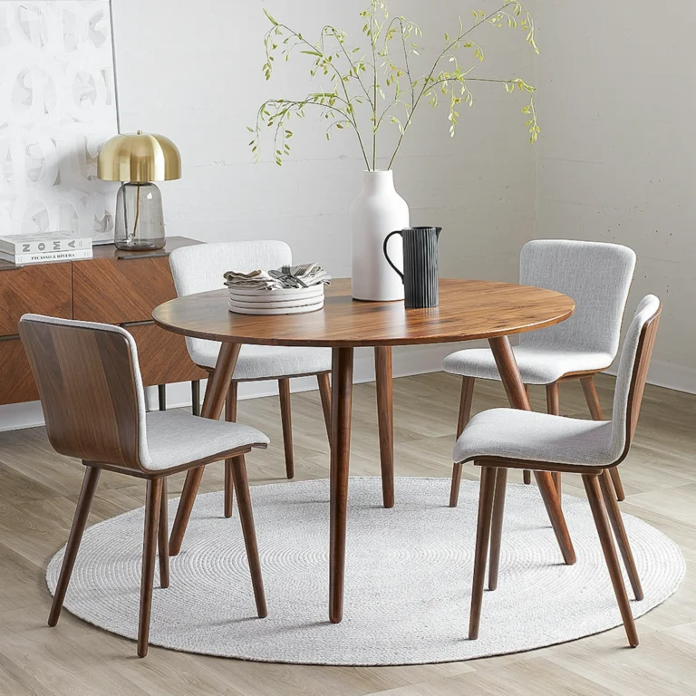 Seno 47_ Round Dining Table - Walnut