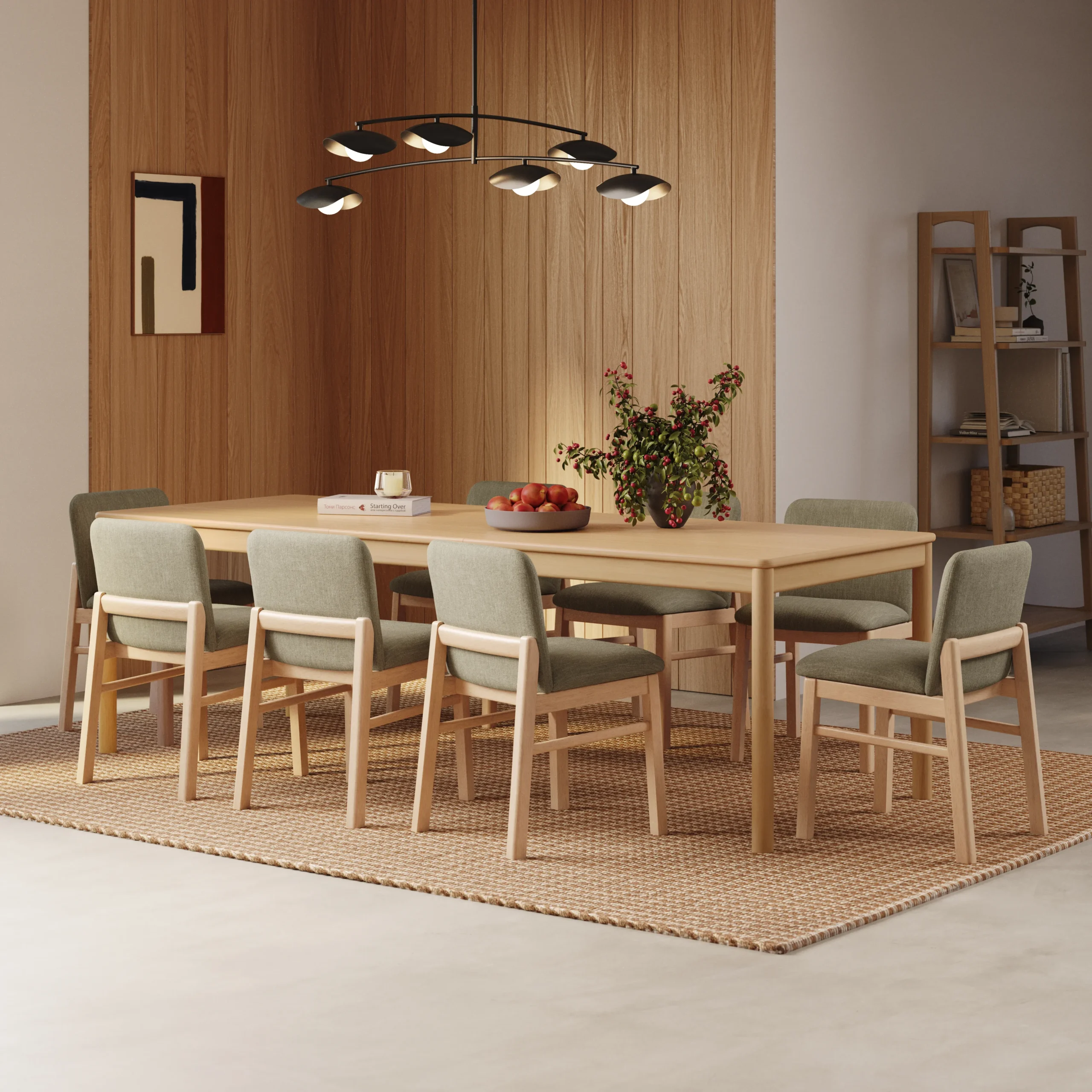 Heidi 78_ - 97.5_ Extendable Dining Table - White Oak