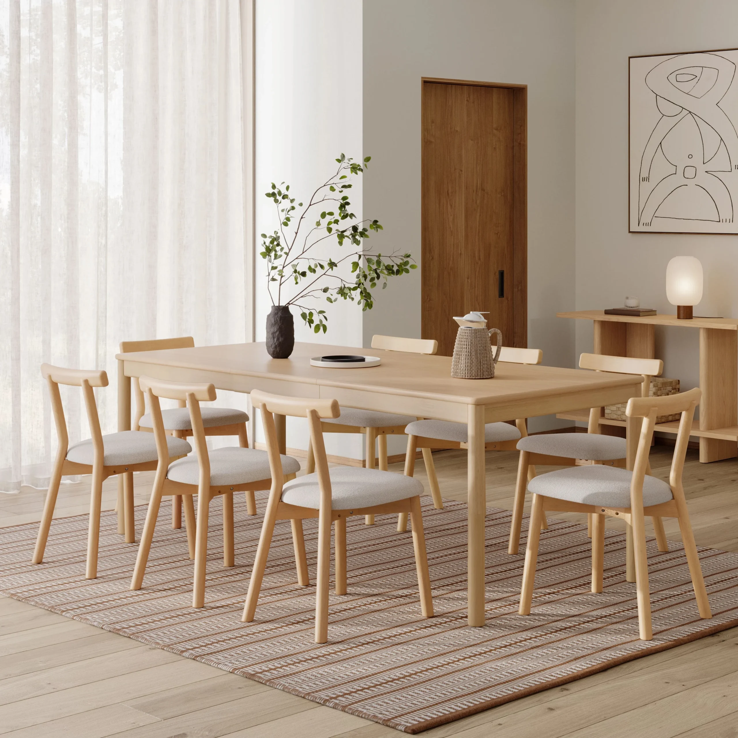 Heidi 62_ - 82.75_ Extendable Dining Table - White Oak - Image 4