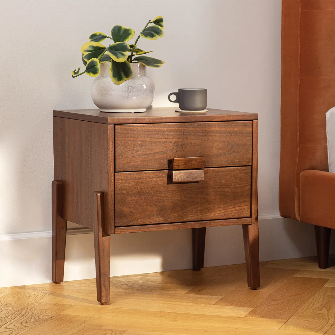 Vireo 2-Drawer Nightstand - Walnut - Image 3