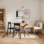 Left Corner Banquette - Smoked Oak and Hestia Gray