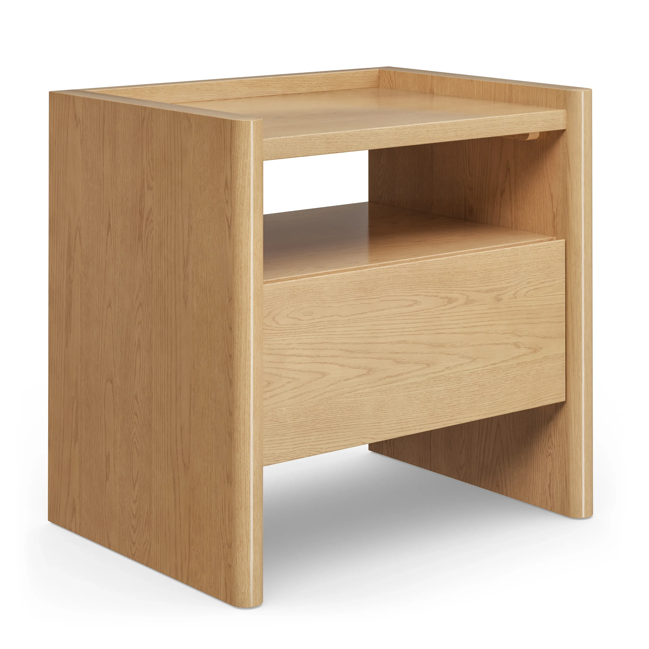 Torme 1-Drawer Nightstand - White Oak - Image 3