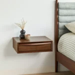 Lenia Floating Nightstand - Walnut
