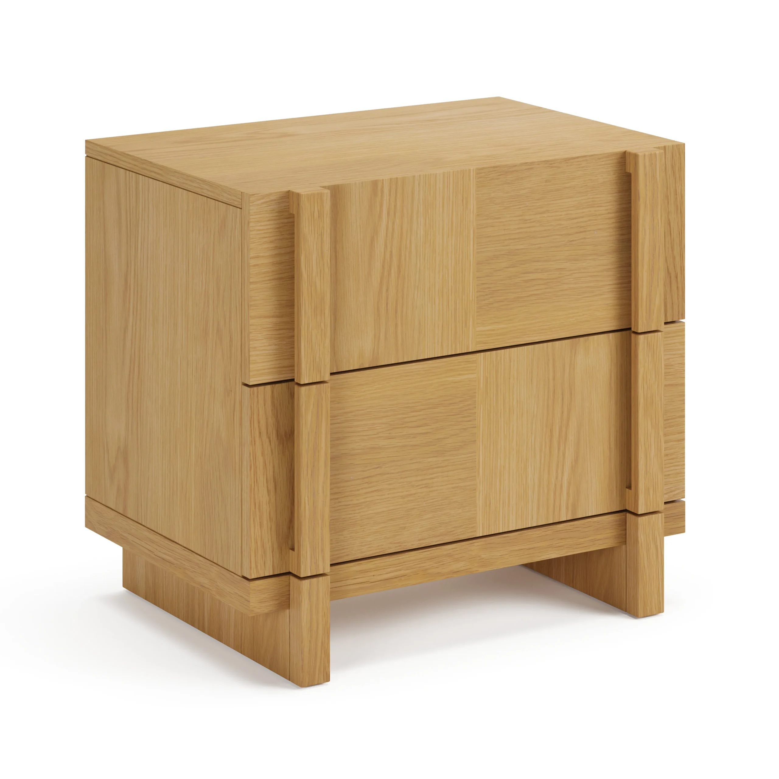 Ayra 2-Drawer Nightstand - Natural Oak - Image 3