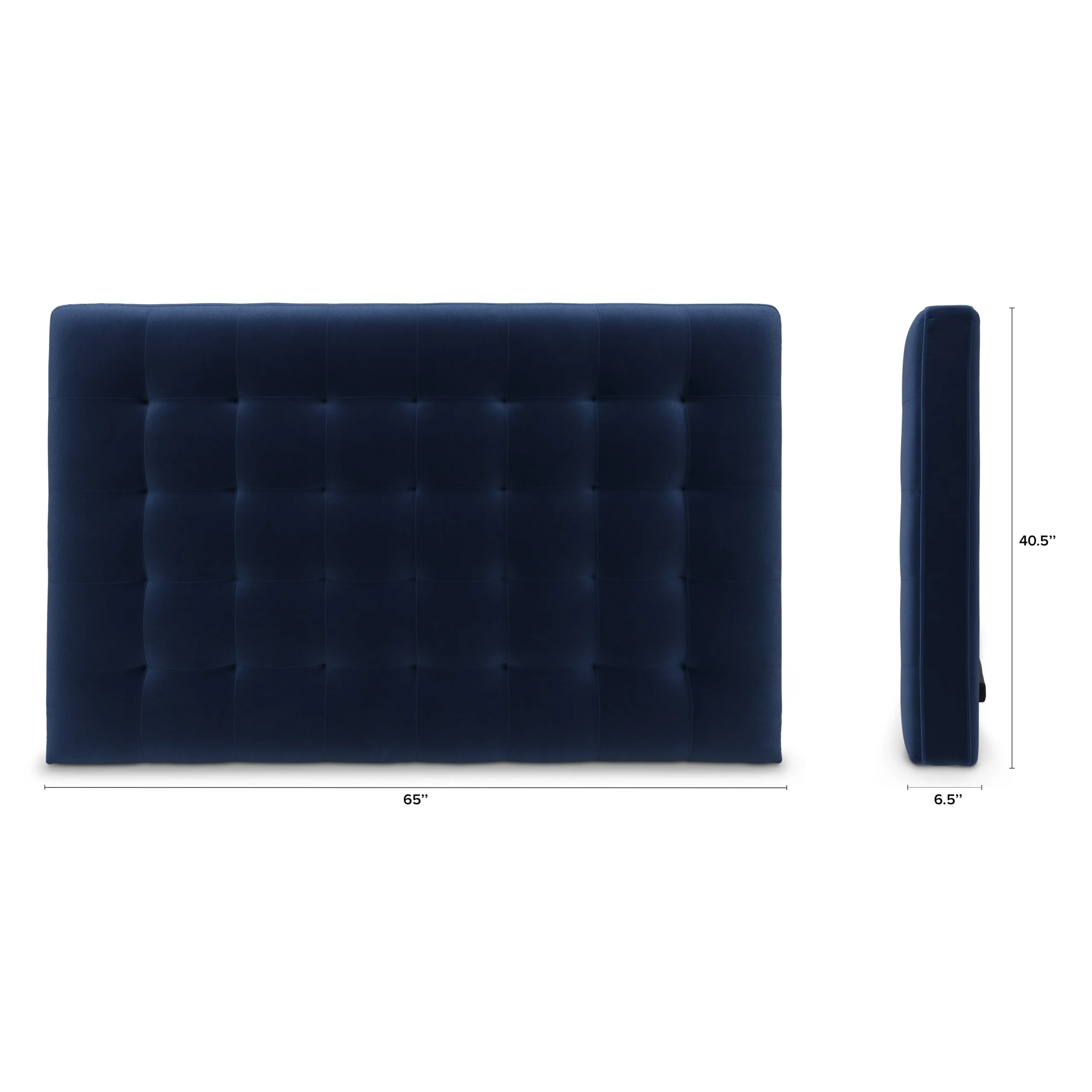 Sven Queen Tufted Velvet Headboard - Plush Cascadia Blue - Image 3