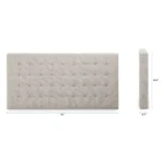 Sven King Tufted Headboard - Birch Ivory