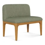 Armless Banquette - Smoked Oak and Welsh Green