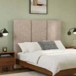 Noel Queen Tall Headboard - Sandstone Wool Bouclé