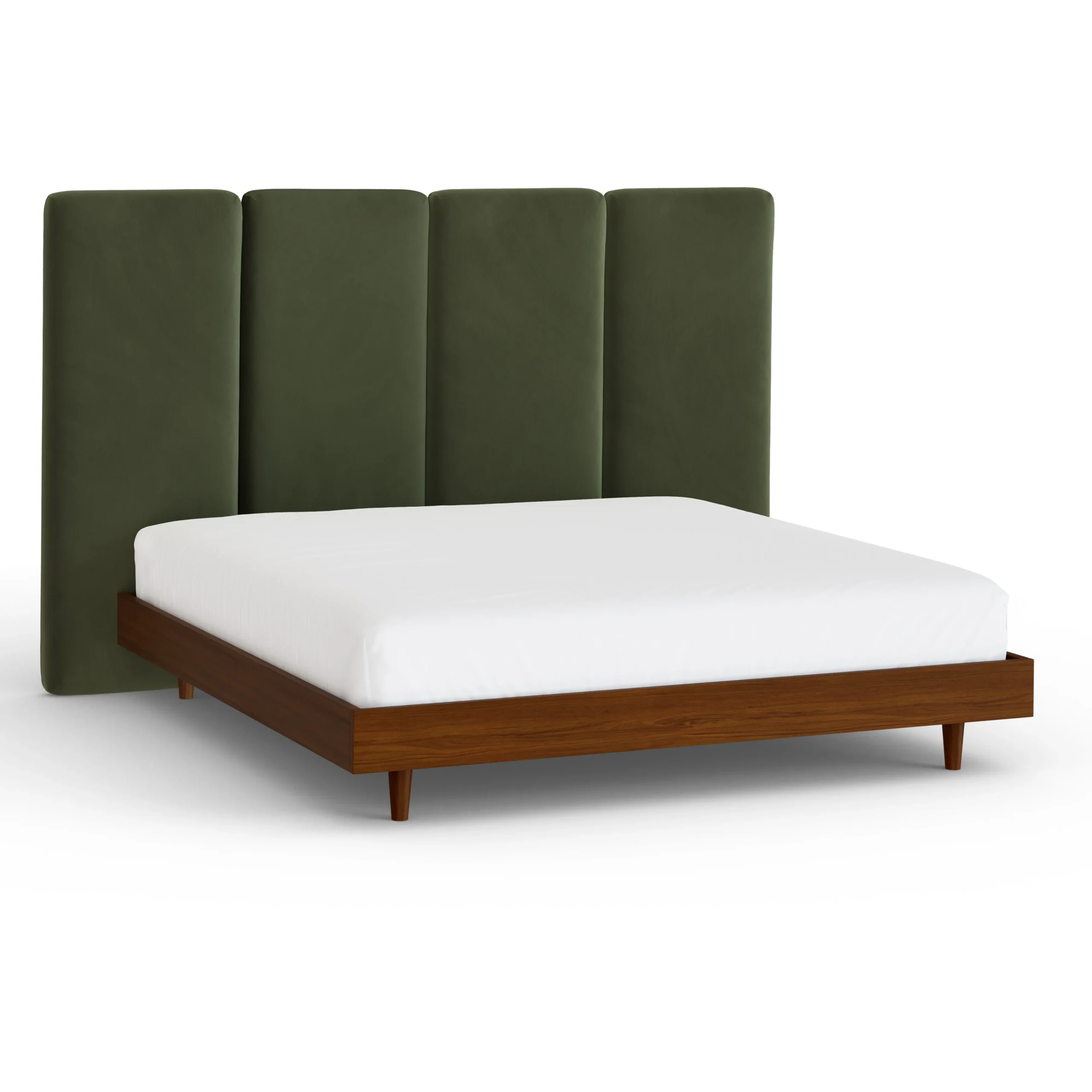 Noel King Tall Velvet Headboard - Hale Fir Green - Image 3