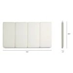 Noel King Headboard - Lunaria White Bouclé