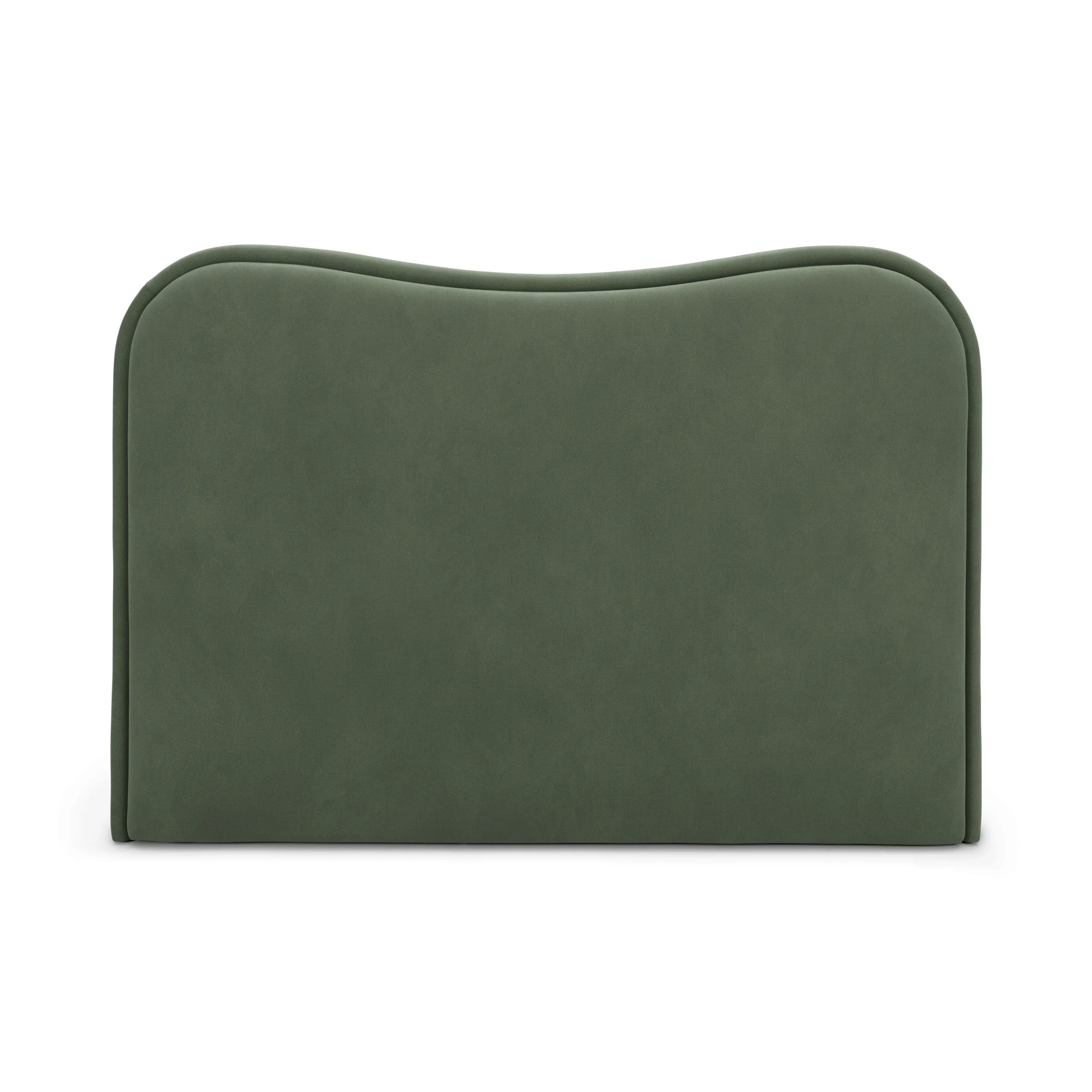 Makoa Queen Velvet Headboard - Plush Pacific Green - Image 4
