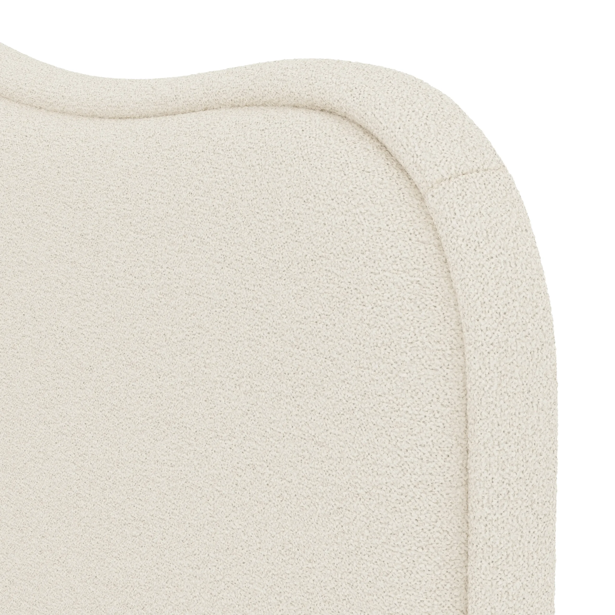 Makoa Queen Headboard - Ivory Wool Bouclé - Image 4