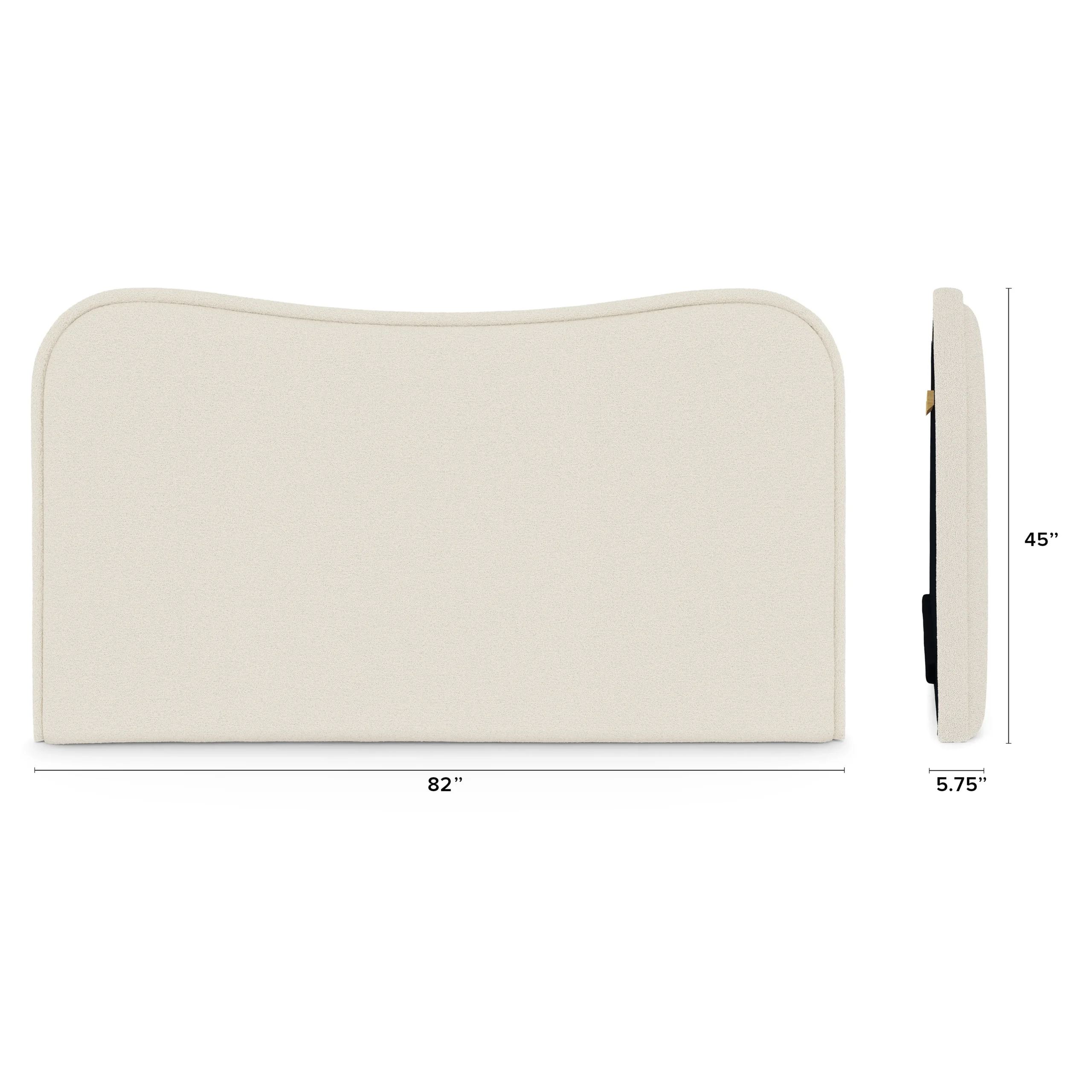 Makoa King Headboard - Ivory Wool Bouclé - Image 4