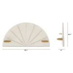 Almelo Full Headboard - Ivory Wool Bouclé