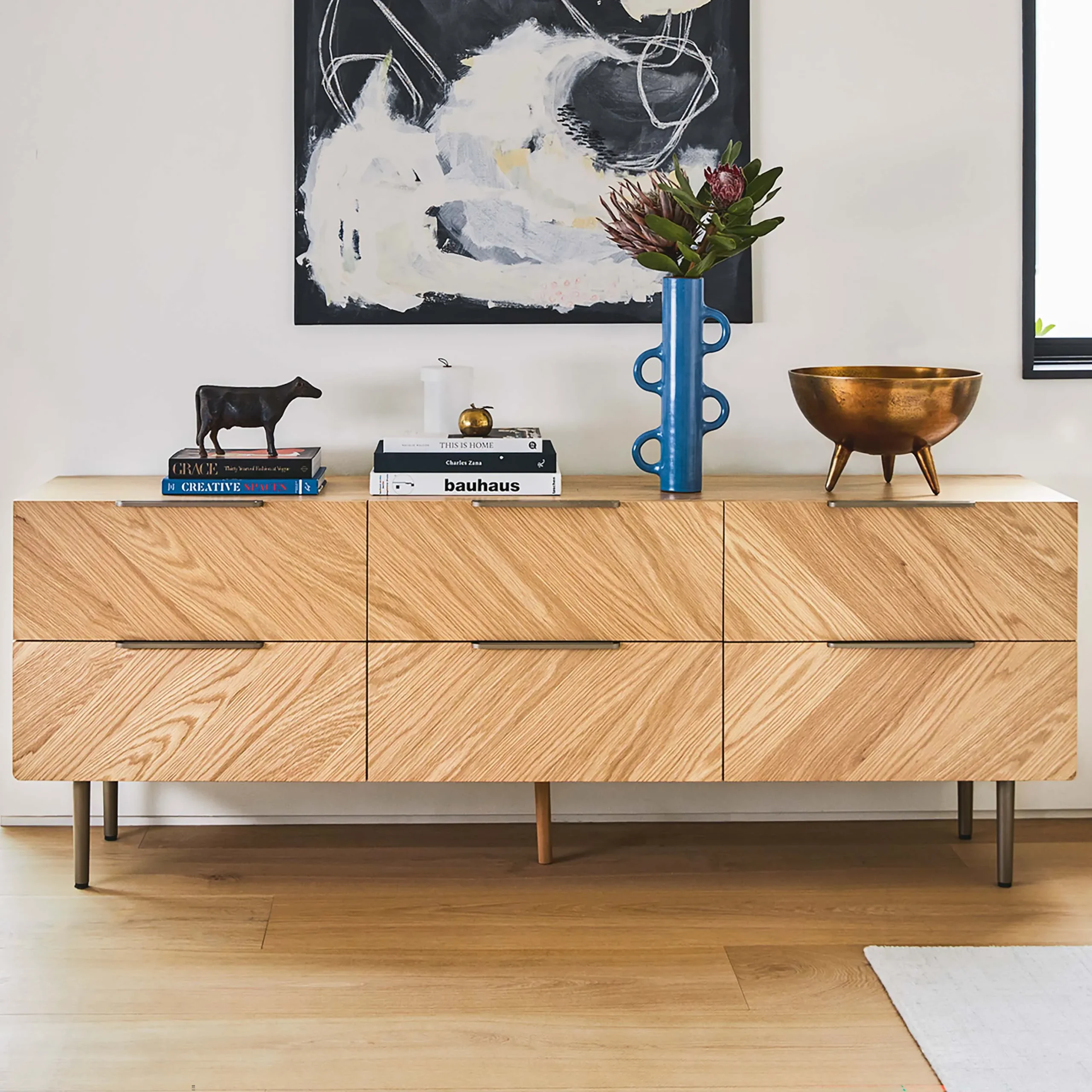 Nera 6-Drawer Double Dresser - Walnut - Image 3