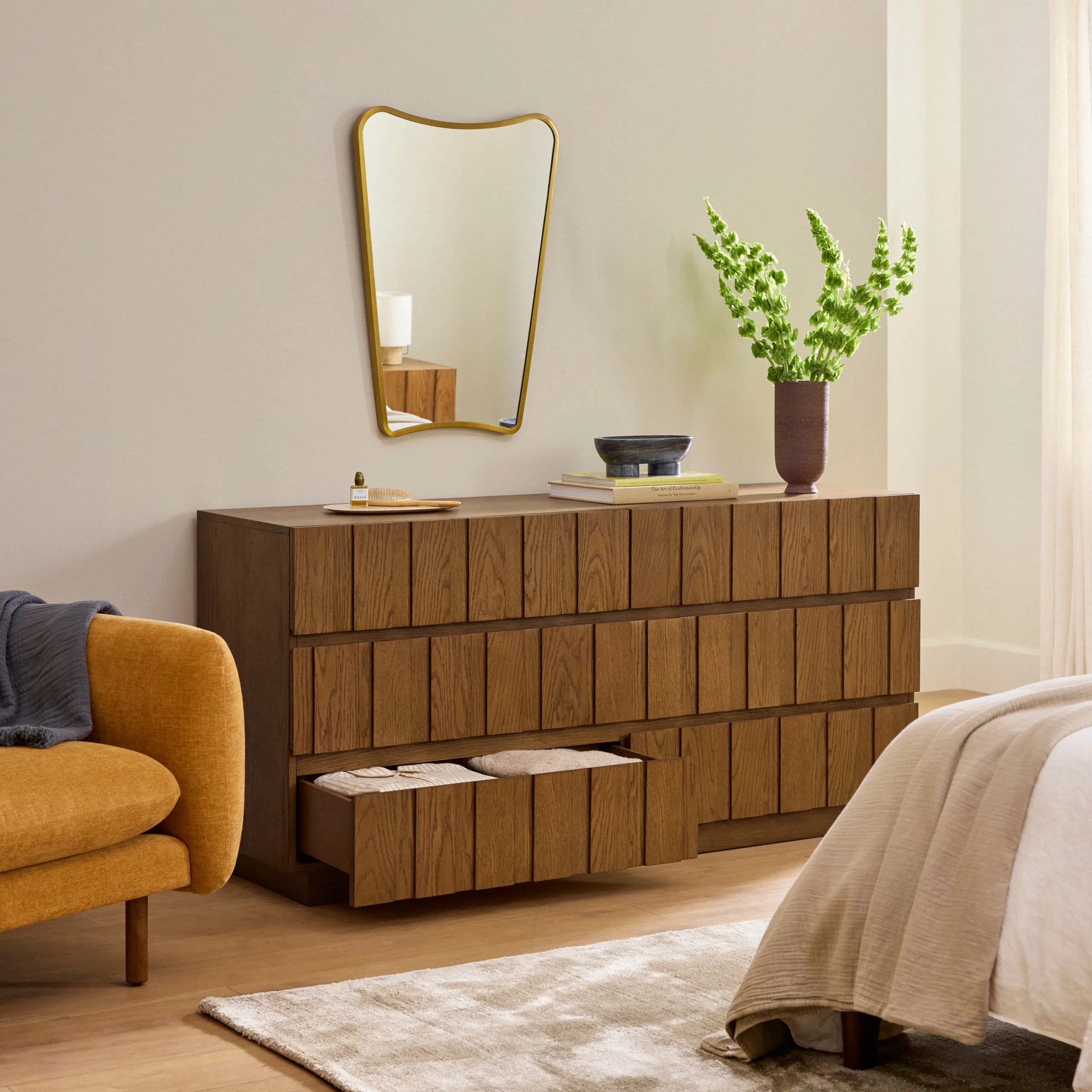 Marko 6-Drawer Double Dresser - Smoked Oak